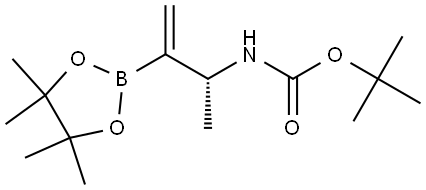 tert-Butyl (R)-(3-(4,4,5,5-tetramethyl-1,3,2-dioxaborolan-2-yl)but-3-en-2-yl)carbamate Structural
