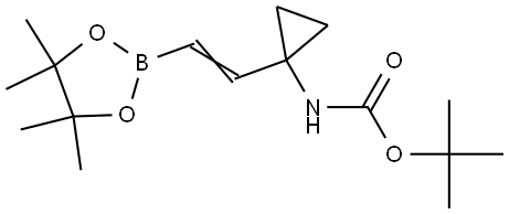tert-Butyl (1-(2-(4,4,5,5-tetramethyl-1,3,2-dioxaborolan-2-yl)vinyl)cyclopropyl)carbamate Structural