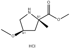 L-Proline, 4-methoxy-2-methyl-, methyl ester, hydrochloride (1:1), (4R)- Structural