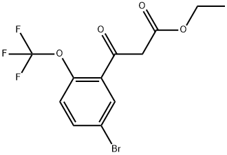 Ethyl 3-(5-bromo-2-(trifluoromethoxy)phenyl)-3-oxopropanoate Structural