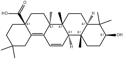 Oleana-11,13(18)-dien-28-oic acid, 3-hydroxy-, (3β)- Structural