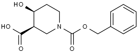 rel-1-(Phenylmethyl) (3R,4S)-4-hydroxy-1,3-piperidinedicarboxylate Structural