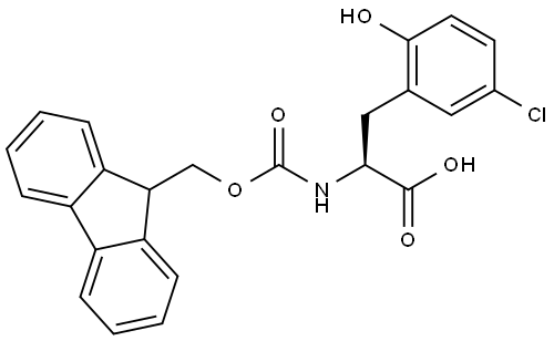 Fmoc-Phe(2-OH,5-Cl)-OH Structural