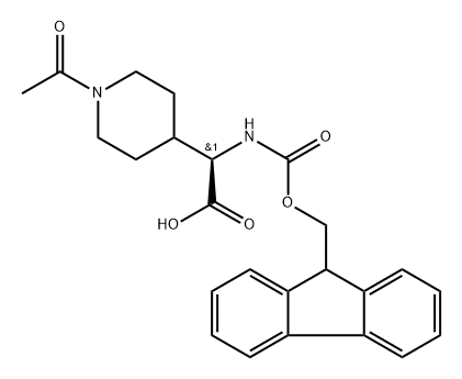 Fmoc-D-(1-Acetyl-piperidyl-4-yl)glycine Structural