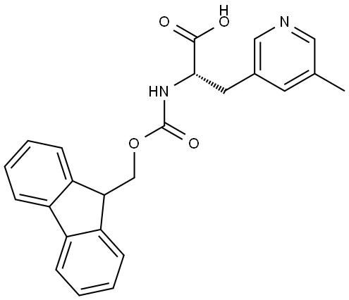 3-Pyridinepropanoic acid, α-[[(9H-fluoren-9-ylmethoxy)carbonyl]amino]-5-methyl-, (αS)- Structural