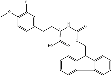 Fmoc-L-HomoPhe(3-F,4-OMe)-OH Structural