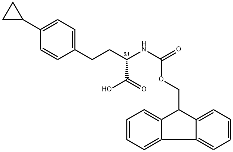 Benzenebutanoic acid, 4-cyclopropyl-α-[[(9H-fluoren-9-ylmethoxy)carbonyl]amino]-, (αS)- Structural