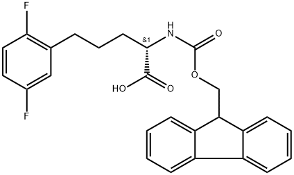 Fmoc-2-amino-5-phenyl(2,5-Difluoro)-L-pentanoic acid Structural
