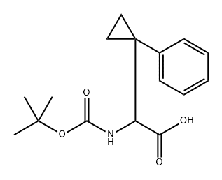 tert-Butoxycarbonylamino-(1-phenyl-cyclopropyl)-acetic acid Structural