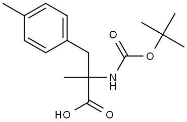N-Boc-4-Methyl-a-methyl-DL-phenylalanine Structural