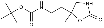 tert-Butyl (2-(5-methyl-2-oxooxazolidin-5-yl)ethyl)carbamate Structural