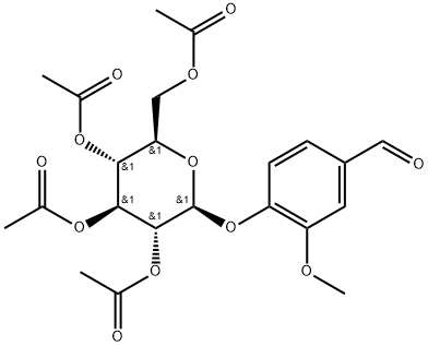 Vanillin 2',3',4',6'-O-Tetraacetyl-β-D-Glucoside Structural