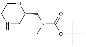 Carbamic acid, N-methyl-N-[(2S)-2-morpholinylmethyl]-, 1,1-dimethylethyl ester Structural