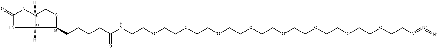 Biotin-PEG8-azide Structural