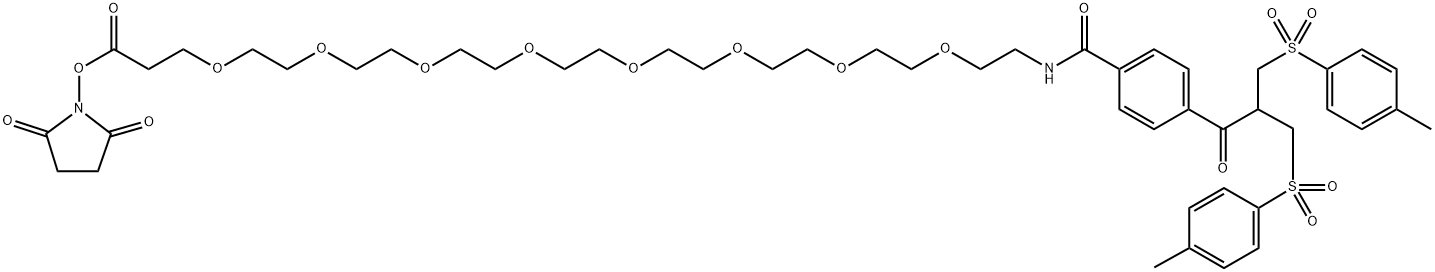 Bis-sulfone-PEG8-NHS Ester Structural