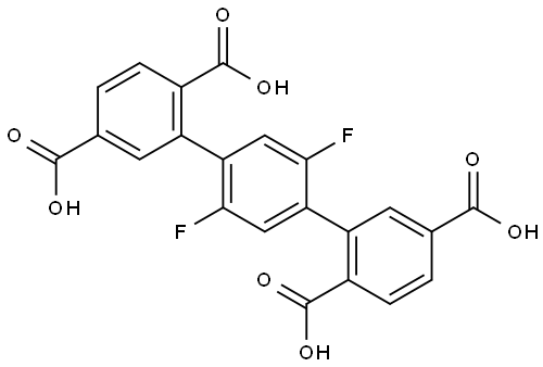 [1,1′:4′,1′′-Terphenyl]-2,2′′,5,5′′-tetracarboxylic acid, 2′,5′-difluoro- Structural