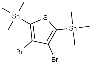 3,4-dibromo-2,5-bis(trimethylstannyl)thiophene Structural