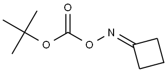 Cyclobutanone, O-[(1,1-dimethylethoxy)carbonyl]oxime Structural