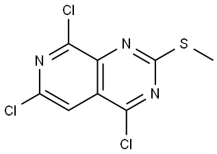 Pyrido[3,4-d]pyrimidine, 4,6,8-trichloro-2-(methylthio)- Structural