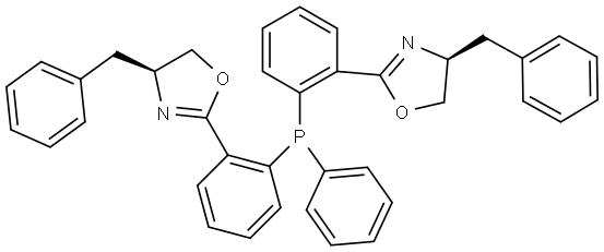 Oxazole, 2,2′-[(phenylphosphinidene)di-2,1-phenylene]bis[4,5-dihydro-4-(phenylmethyl)-, (4S,4′S)- Structural
