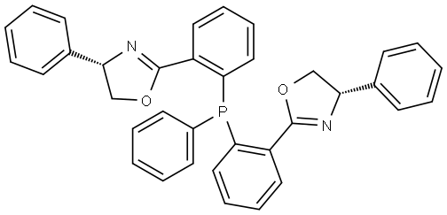 Oxazole, 2,2′-[(phenylphosphinidene)di-2,1-phenylene]bis[4,5-dihydro-4-phenyl-, (4S,4′S)- Structural