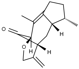 2,6-Methano-2H-cyclopent[d]oxonin-11-one, 4,5,6,7,7a,8,9,10-octahydro-1,8-dimethyl-5-methylene-, (2R,6R,7aS,8S)- Structural
