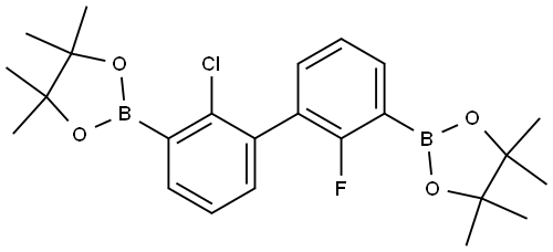 1,3,2-Dioxaborolane, 2,2′-(2-chloro-2′-fluoro[1,1′-biphenyl]-3,3′-diyl)bis[4,4,5,5-tetramethyl- Structural