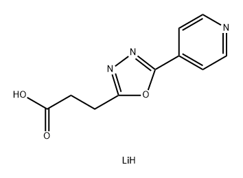 lithium(1+) ion 3-[5-(pyridin-4-yl)-1,3,4-oxadiazol-2-yl]propanoate Structural