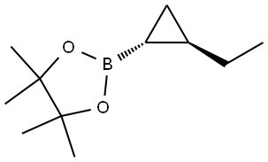 rel-2-((1R,2R)-2-Ethylcyclopropyl)-4,4,5,5-tetramethyl-1,3,2-dioxaborolane Structural