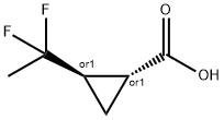 rel-(1R,2R)-2-(1,1-Difluoroethyl)cyclopropanecarboxylic acid Structural