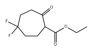 Ethyl 5,5-difluoro-2-oxocycloheptane-1-carboxylate Structural