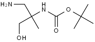 tert-Butyl N-(1-amino-3-hydroxy-2-methylpropan-2-yl)carbamate Structural