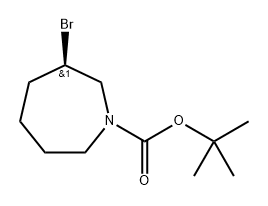 tert-butyl (3R)-3-bromoazepane-1-carboxylate Structural