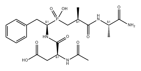 L-Alaninamide, N-acetyl-L-α-aspartyl-L-phenylalanyl-ψ(PO(OH)-CH2)-L-alanyl- Structural