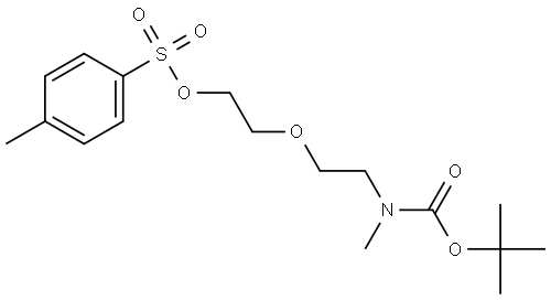 tert-butyl N-methyl-N-(2-{2-[(4-methylbenzenesulfonyl)oxy]ethoxy}ethyl)carbamate Structural