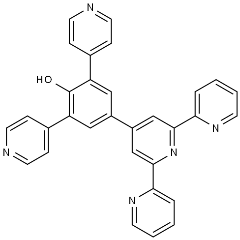 4-([2,2':6',2"-terpyridin]-4'-yl)-2,6-di(pyridin-4-yl)phenol Structural