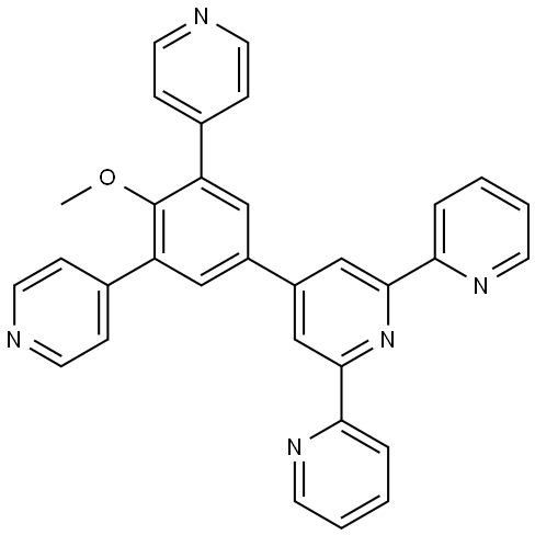 4'-(4-methoxy-3,5-di(pyridin-4-yl)phenyl)-2,2':6',2"-terpyridine Structural