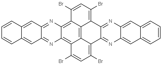 Benzo[i]benzo[6′,7′]quinoxalino[2′,3′:9,10]phenanthro[4,5-abc]phenazine, 1,3,12,14-tetrabromo- Structural