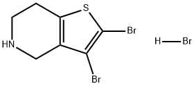 Thieno[3,2-c]pyridine, 2,3-dibromo-4,5,6,7-tetrahydro-, hydrobromide (1:1) Structural