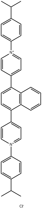 4,4'-(naphthalene-1,4-diyl)bis(1-(4-isopropylphenyl)pyridin-1-ium) chloride Structural