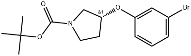 tert-butyl (R)-3-(3-bromophenoxy)pyrrolidine-1-carboxylate Structural