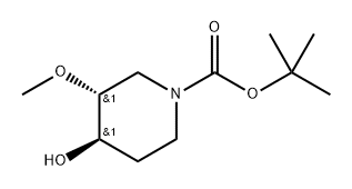 tert-butyl (3R,4R)-4-hydroxy-3-methoxy-piperidine-1-carboxylate Structural