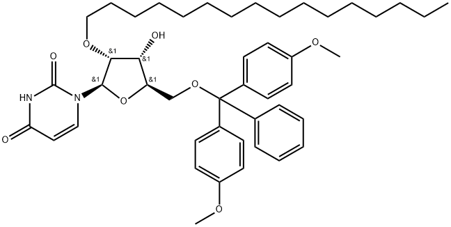 Uridine, 5'-O-[bis(4-methoxyphenyl)phenylmethyl]-2'-O-hexadecyl- Structural