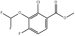 Methyl 2-chloro-3-(difluoromethoxy)-4-fluorobenzoate Structural