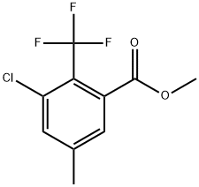 Methyl 3-chloro-5-methyl-2-(trifluoromethyl)benzoate Structural
