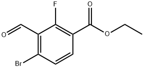 Ethyl 4-bromo-2-fluoro-3-formylbenzoate Structural