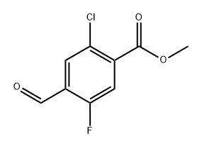 methyl 2-chloro-5-fluoro-4-formylbenzoate Structural