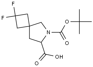 6-Azaspiro[3.4]octane-6,7-dicarboxylic acid, 2,2-difluoro-, 6-(1,1-dimethylethyl) ester Structural