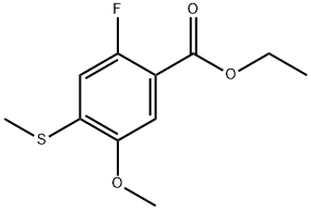 Ethyl 2-fluoro-5-methoxy-4-(methylthio)benzoate Structural