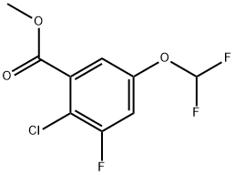 Methyl 2-chloro-5-(difluoromethoxy)-3-fluorobenzoate Structural